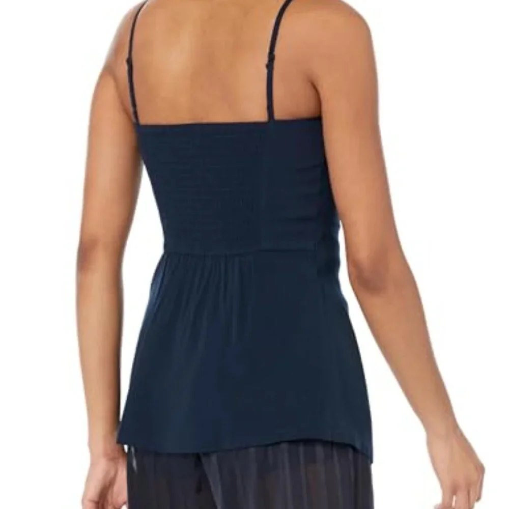 1068 NWT The Drop Women's Sky Captain Organza Inset Long Corset Top M - Picture 3 of 6